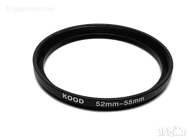 52mm - 55mm KOOD Преходник за филтър на резба Step-Up Lens Filter Adapter Ring , снимка 3 - Обективи и филтри - 41467414