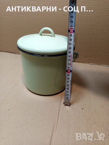 Соц Стара Емайлирана Съдинка За Мляко 2.5лт. НОМЕР 1698., снимка 12 - Антикварни и старинни предмети - 53818917