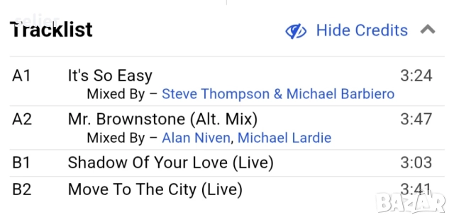 Guns 'N' Roses* – It's So Easy · Mr. Brownstone Maxi Single 12 Издание 🇬🇧 UK 1987г Състояние на ви, снимка 7 - Грамофонни плочи - 52930492