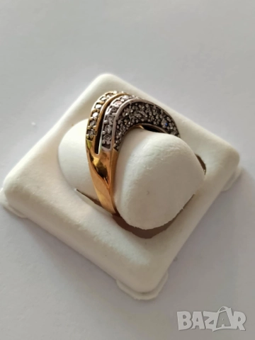 *златен пръстен 42921-3, снимка 3 - Пръстени - 22366961