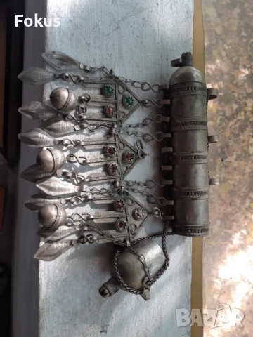 Огромен възрожденски османски накит муска трепка сачан, снимка 3 - Антикварни и старинни предмети - 51195377