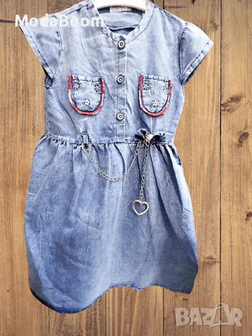 Детска дънкова рокля, снимка 2 - Детски рокли и поли - 48058444