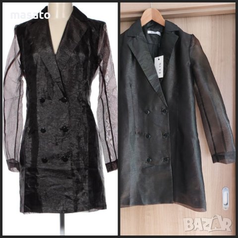 черна рокля/сако NA-KD, снимка 1 - Рокли - 42203544