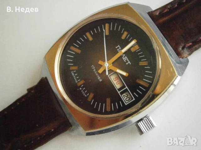 POLJOT 17 jewels, кал. 2628, made in USSR, ТОП! Бърза смяна на датата!, снимка 2 - Мъжки - 47966979