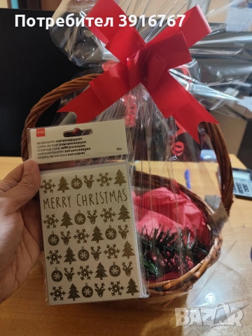 Подаръчна кошница с картички, снимка 2 - Други - 53014696