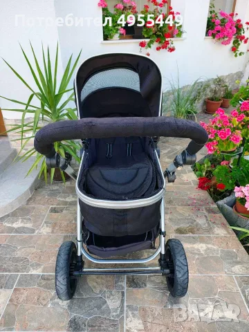  i-Safe System Black Trio Travel System 3-в-1 – комбинирана бебешка количка с кош/седалка, кошче за , снимка 2 - Детски колички - 56194526