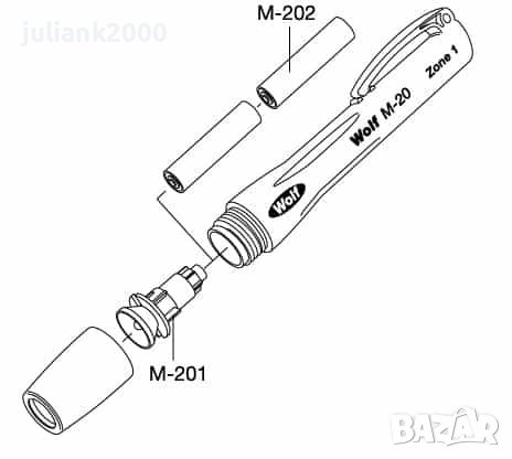 Фенер Wolf M-20 , снимка 2 - Други спортове - 39046575