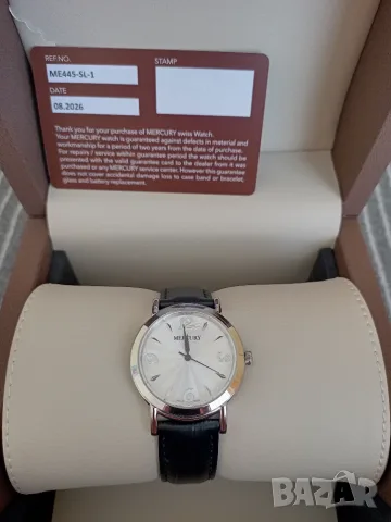 Mercury Swiss Made ръчен часовник 36мм, сребърен, снимка 9 - Други - 55961645