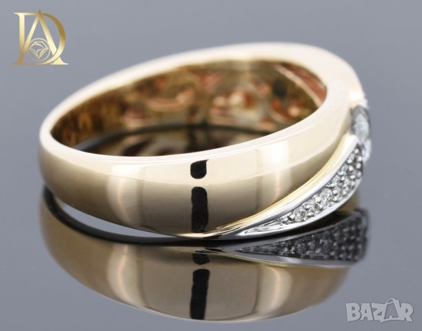 Нов Златен Пръстен с 0.25кт Естествени Брилянти , снимка 4 - Пръстени - 40090438