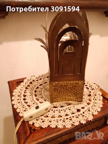 Сувенирна нощна лампа "Kamelyok" от епохата на далечните седемдесет години СССР месинг , снимка 6 - Други ценни предмети - 41681358