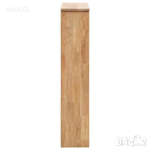 vidaXL Шкаф за съхранение на обувки, 55x20x104 cм, орехово дърво масив, снимка 4 - Шкафове - 56146467