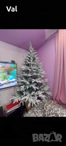 Изкуствена елха Kring Melbourne , цялата заснежена с метална стойка, снимка 9 - Декорация за дома - 52516572