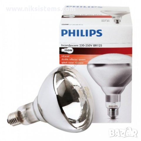 Инфрачервена Лампа прозрачна 150 и 250 W - Philips, снимка 2 - Други стоки за животни - 34163774