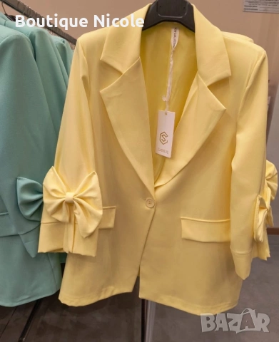 Елегантни дамски сака с красиви панделки  , снимка 5 - Сака - 53616399