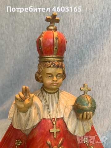  стара италианска статуетка на младенеца от Прага, снимка 7 - Антикварни и старинни предмети - 52029815