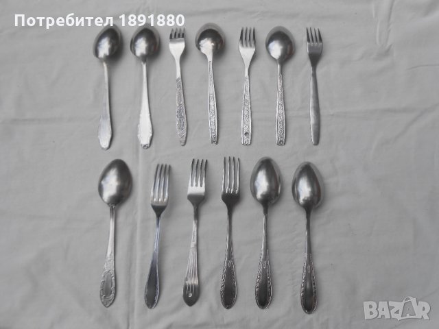 Руски вилици и лъжици СССР, снимка 3 - Прибори за хранене, готвене и сервиране - 34405346