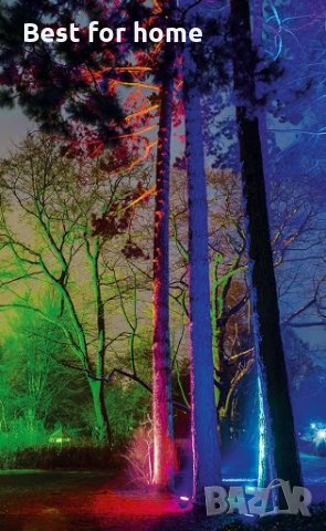 Външен прожектор с дистанционно EATEL RGB LED, снимка 5 - Градински мебели, декорация  - 34426065