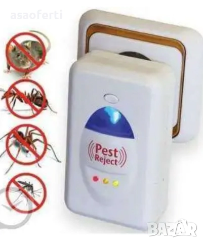 🛡️ Уред Pest Reject – Ултразвукова и Електромагнитна Защита Против Насекоми и Гризачи (до 200 м²), снимка 2 - Други стоки за дома - 52552546