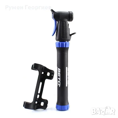 Мини помпа BETO CMPB 02B – двойнодействаща, с игличка за топка, снимка 2 - Аксесоари за велосипеди - 49201712