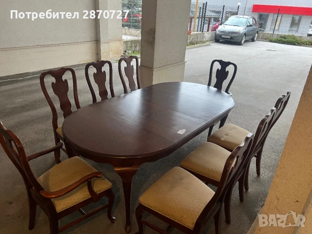 Трапезна маса и столове DREXEL HERITAGE, снимка 4 - Маси - 53416835
