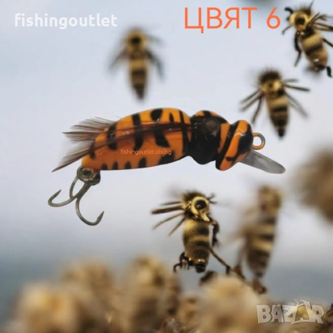 Убийствено ефективен воблер оса ( пчела ) Okinwa . 10 цвята. 2.5гр 3.5см, снимка 8 - Стръв и захранки - 53028213