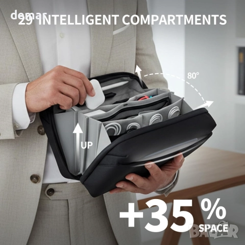 Cipway Premium Tech Pouch чанта-органайзер, водоустойчив калъф за пътуване, черна, снимка 2 - Чанти - 52445496