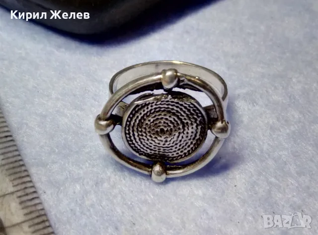 ФЕШЪН АРТ ДИЗАЙН СРЕБЪРЕН ПРЪСТЕН РОДИРАНО СРЕБРО 925 АЖУРНА БИЖУТЕРСКА ИЗРАБОТКА 43791, снимка 3 - Пръстени - 50136209