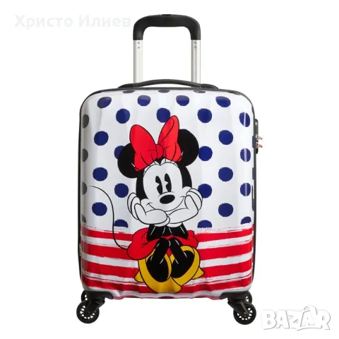 Твърд куфар Спинер American Tourister на 4 колела Disney 55 см Mickey Мики Маус ръчен багаж, снимка 9 - Куфари - 49478902