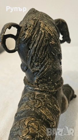 Китайско бронзово куче, снимка 5 - Антикварни и старинни предмети - 51957903