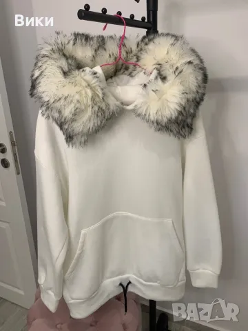 Горнище с пухена яка, снимка 14 - Блузи с дълъг ръкав и пуловери - 48764925