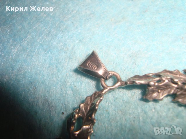 СТАРО АРТ ДЕКО ВИНТИДЖ УКРАШЕНИЕ СРЕБРО 800 с МНОГО ПЕЧАТИ ЮВЕЛИРНА ИЗРАБОТКА РЯДЪК ПЕНДАНТ 26335, снимка 12 - Антикварни и старинни предмети - 34854639