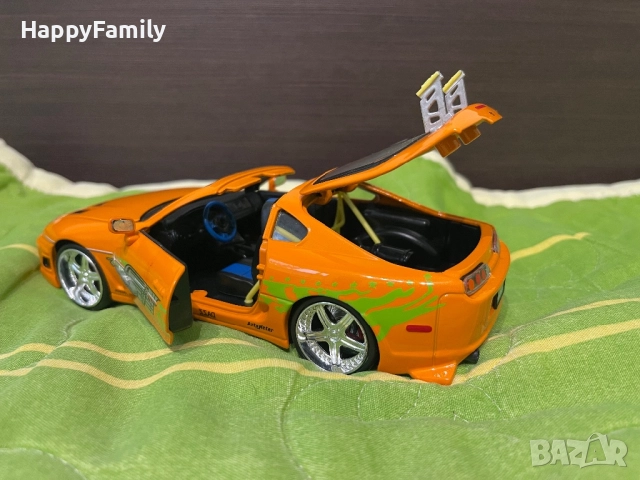 Мащабен модел Toyota Supra 1:24 Jada Toys Бързи и Яростни Тойота Супра, снимка 4 - Колекции - 52663817