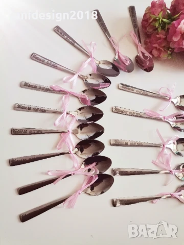 Гравирани лъжички подаръчета за гостите на кръщене, погача, рожден ден , снимка 2 - Други - 51291391