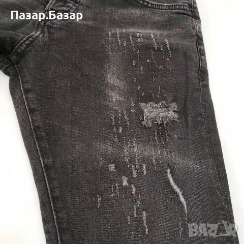 Dsquared 2 Cool Slim LYC Сиви Еластични Дънки Петна от Боя 46 (S) 31х31, снимка 4 - Дънки - 39098357