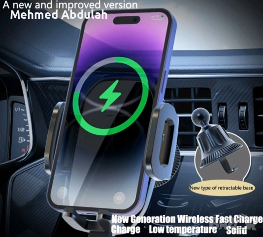 Автоматична стойка за автомобил за бързо зареждане 15W, снимка 4 - Аксесоари и консумативи - 52348917