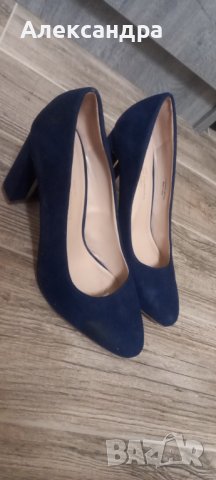 Официални тъмно сини обувки, снимка 1 - Дамски елегантни обувки - 41609010