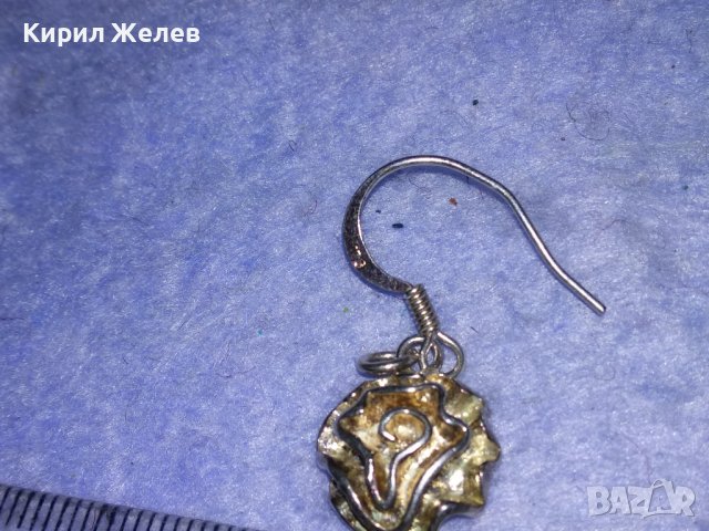 НЕЖНА ФЛОРАЛНА СРЕБЪРНА ОБЕЦА СРЕБРО 925 РОЗИЧКА 38293, снимка 8 - Обеци - 40932416