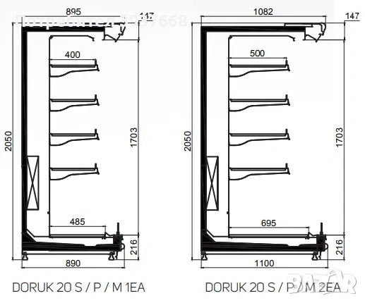 Стенна хладилна витрина, снимка 10 - Витрини - 53443840