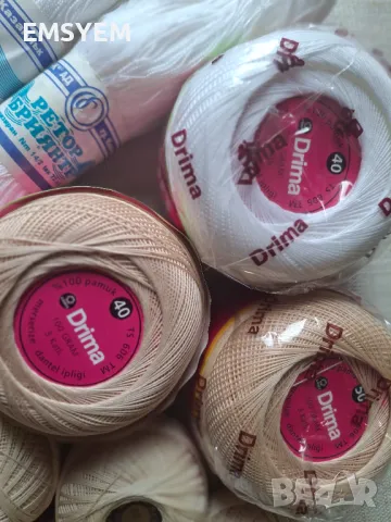 Прежда Дрима за фини плетива на една кука, памучно тире.Ретор бриянте, снимка 2 - Декорация за дома - 49730807
