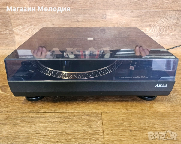 Грамофон AKAI ATT05U Black с USB – Професионален дизайн и дигитализиране на плочи. В отлично техниче, снимка 3 - Грамофони - 53797117
