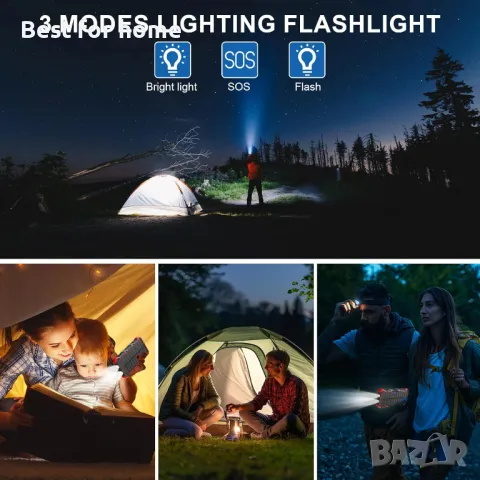 Соларна външна батерия  с 4 кабела и къмпинг лампа Euakee, снимка 6 - Друга електроника - 50142514