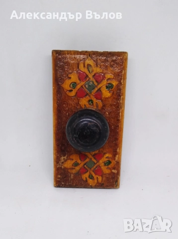 Стара Попивателница за Мастило Пирографирана Попивател Писалка, снимка 8 - Антикварни и старинни предмети - 51681392