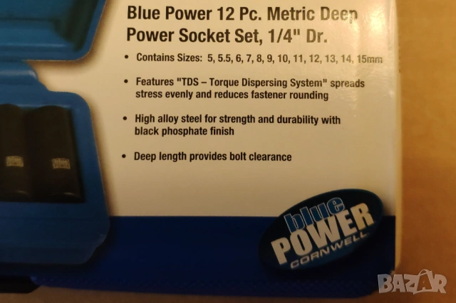 Cornwell Tools 12 части 1/4 дълги 6стенни ударни вложки камъни комплект 5-15mm , снимка 6 - Гедорета - 52877463