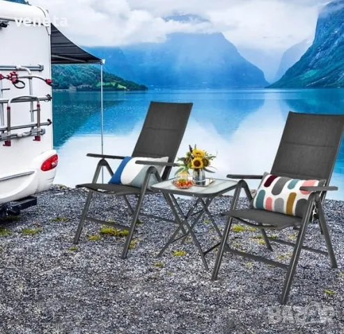 18-инчова квадратна бистро маса за вътрешен двор с неръждаема рамка , снимка 5 - Градински мебели, декорация  - 50022419