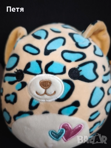 Squishmallowas, KellyToy, Liv the Teal Dot Leopard, снимка 6 - Плюшени играчки - 52128336