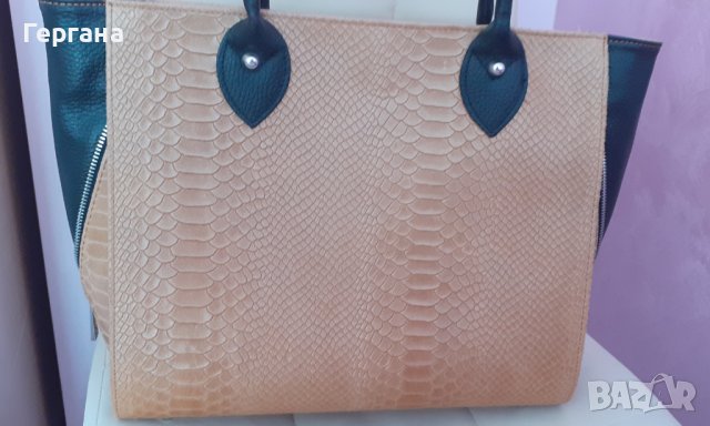 Дамска чанта от естествена кожа, снимка 3 - Чанти - 39221632