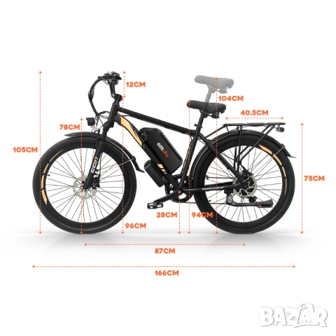 Електрически велосипед/колело EMOKO EC27 500W 17.5AH, снимка 6 - Велосипеди - 52055577