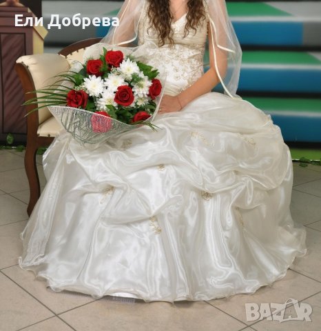 Рокля+воал+чанта, снимка 1 - Сватбени рокли - 41560756