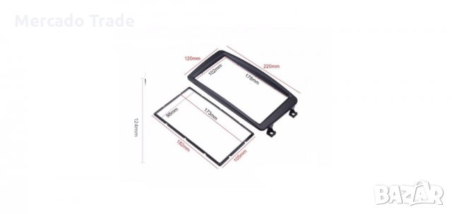 Адапторна рамка, За Mercedes BENZ C CLASS, W203 2002-2004, Черна, снимка 3 - Аксесоари и консумативи - 35940902