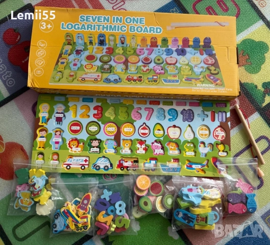 Дървен предучилищен център - 7 в 1, снимка 2 - Образователни игри - 52350439